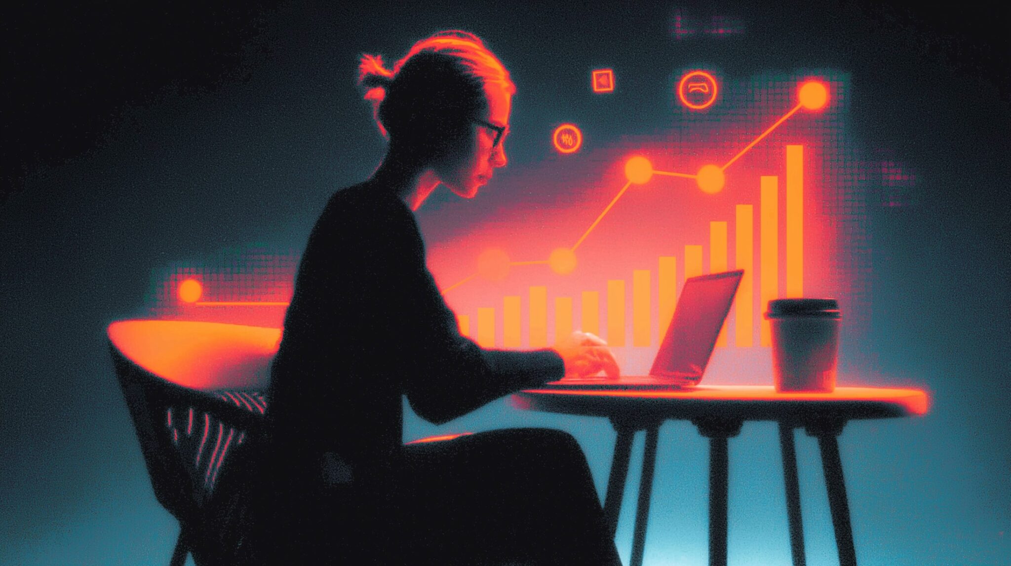 Freelancer building AI automation workflows on laptop representing the small business automation side hustle opportunity in 2026