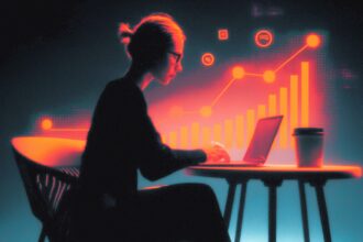 Freelancer building AI automation workflows on laptop representing the small business automation side hustle opportunity in 2026