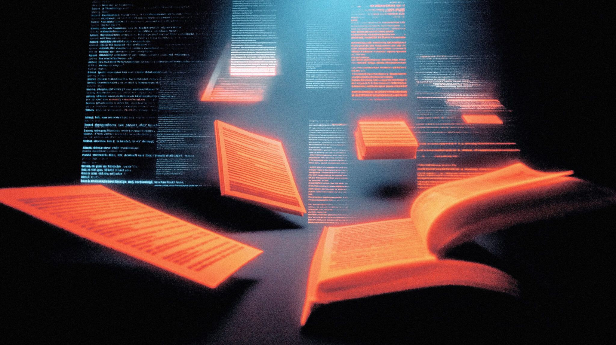 Feynman AI research agent terminal interface connected to academic paper citations in a dark library setting