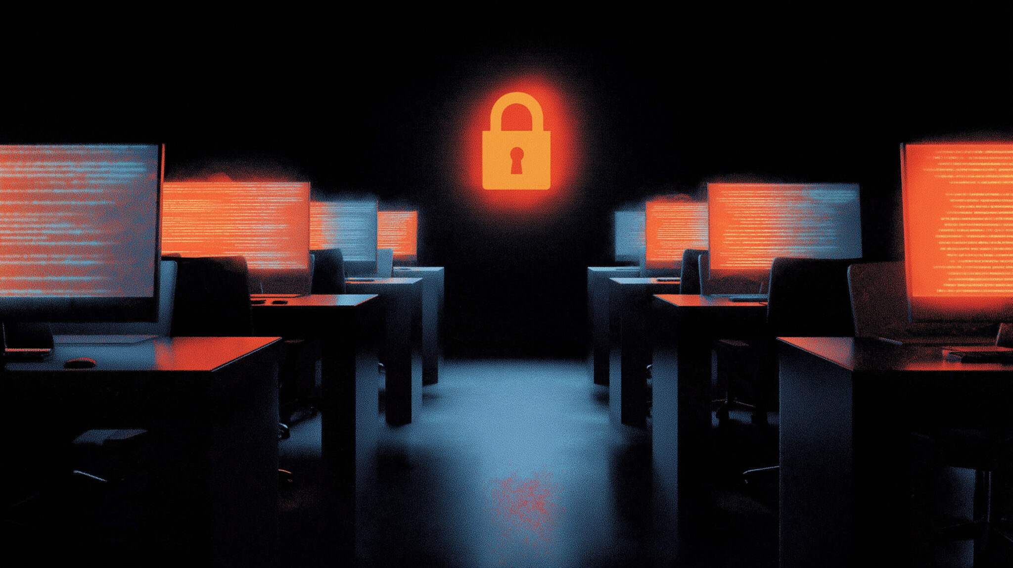 Developer workstation showing locked padlock icon representing closed-source AI model access