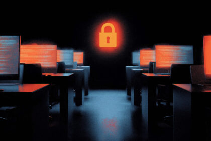 Developer workstation showing locked padlock icon representing closed-source AI model access