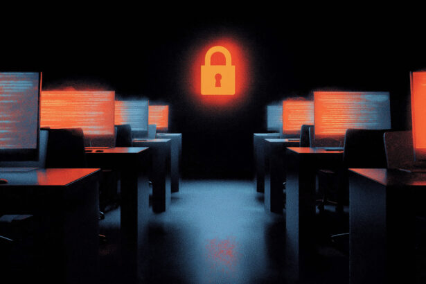 Developer workstation showing locked padlock icon representing closed-source AI model access