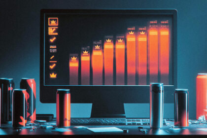 Office desk with AI token usage leaderboard on screen representing Meta's Claudeonomics competition