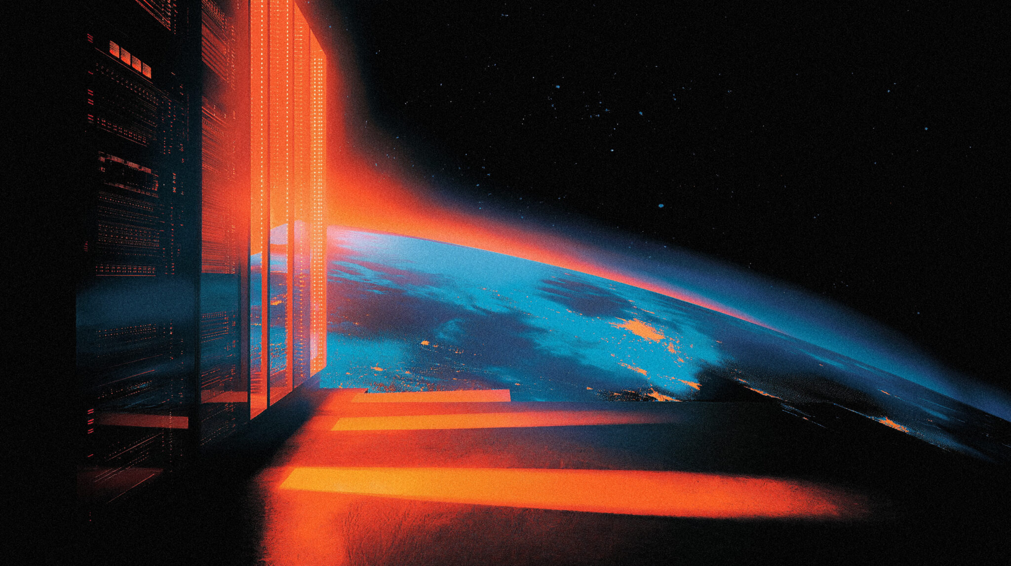 Conceptual orbital data center for AI compute capacity