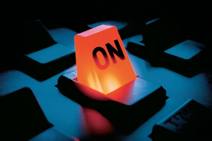 A single switch left on among unlabelled controls, representing a permissive default mode